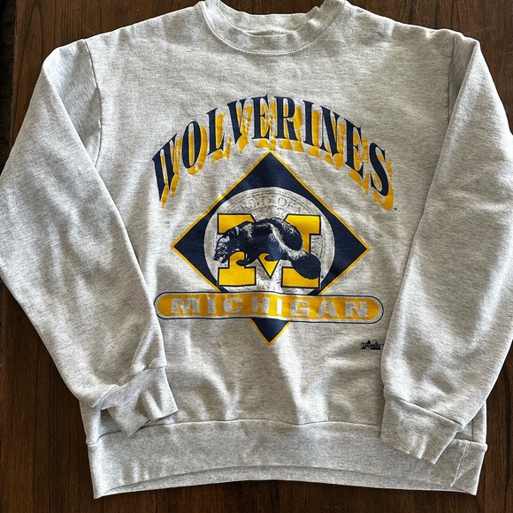 Majestic Other - Michigan Wolverines Sweatshirt Mens M L Gray Majestic Vintage